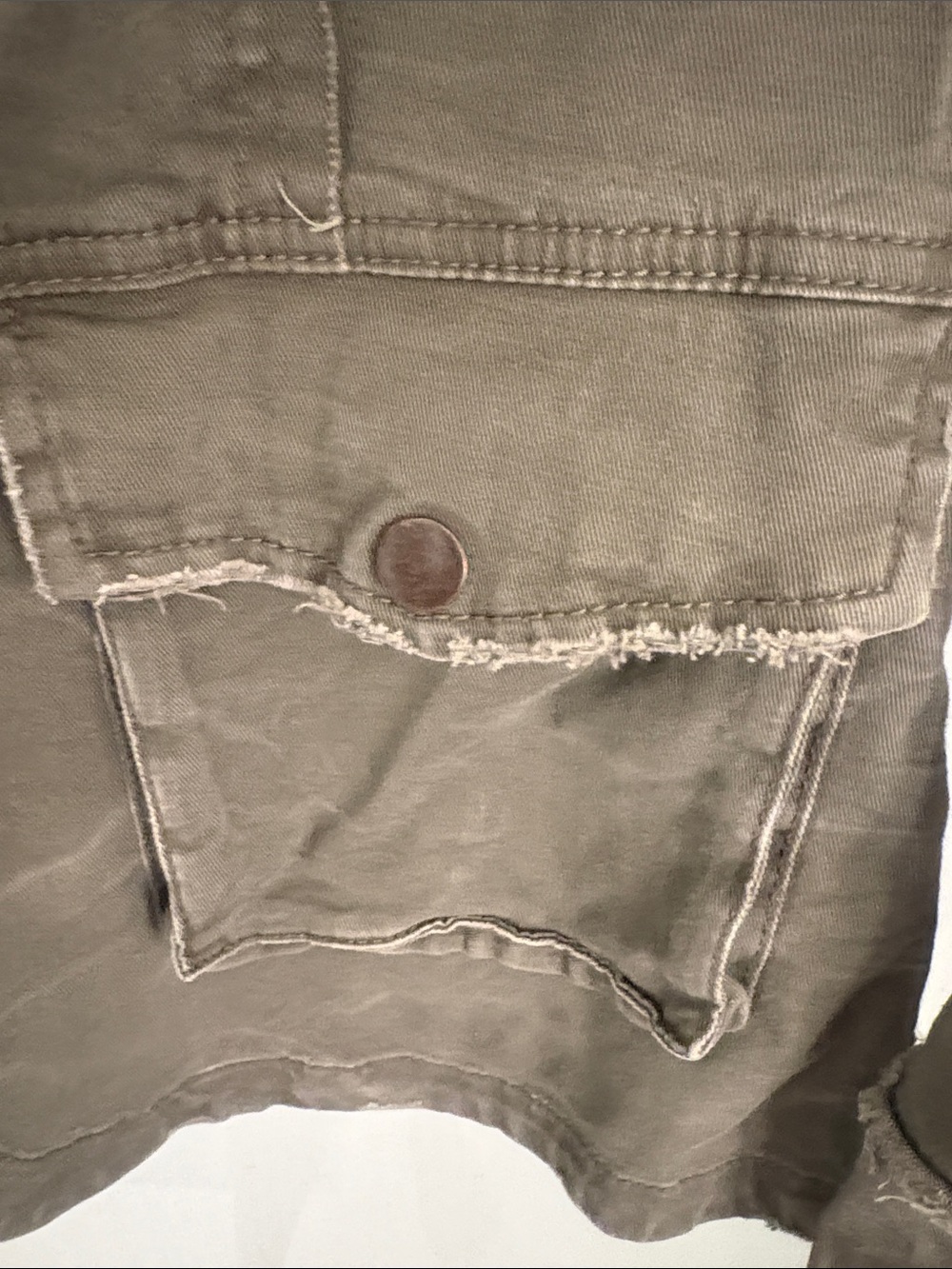 Free People Distressed Olive Utility Jacket - Picture 5 of 7
